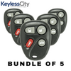 5 X 1996-2005 GM / 4-Button Keyless Entry Remote / KOBUT1BT / (AFTERMARKET) (BUNDLE OF 10)