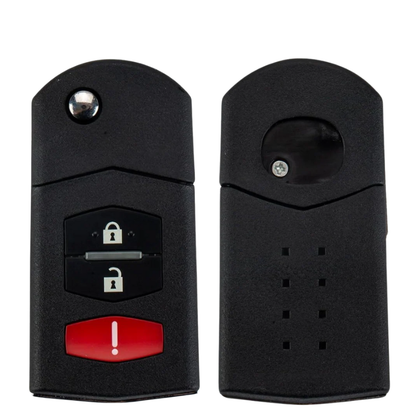 2 X 2006-2015 Mazda / 3-Button Flip Key / PN: CC43-67-5RYC / BGBX1T478SKE125-01 (AFTERMARKET) (BUNDLE OF 2)