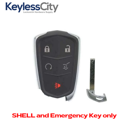 2015-2019 Cadillac / 5-Button Smart Key SHELL For HYQ2AB, HYQ2EB (AFTERMARKET)