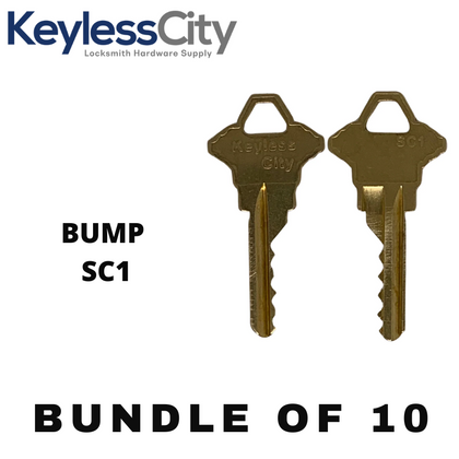 10 X BUMP Key For Schlage - SC1 (BUNDLE OF 10)
