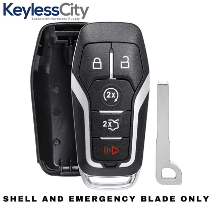 2013-2018 Ford / 5-Button Smart Key SHELL For M3N-A2C31243800, M3N-A2C31243300 (AFTERMARKET)