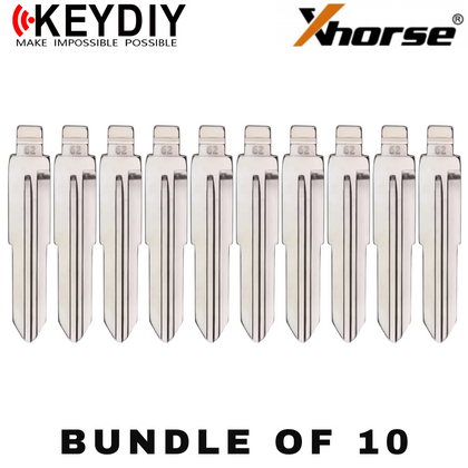 10 X KEYDIY - MIT1 - Flip Key Blade - #62 - For Xhorse / Keydiy Universal Remote Flip Keys (BUNDLE OF 10)