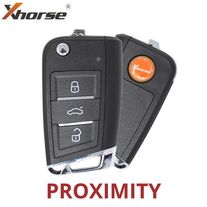 Xhorse XSMQB1EN MQB Style 3-Button Universal Flip Key Remote W/ Proximity Function For VVDI Key Tool