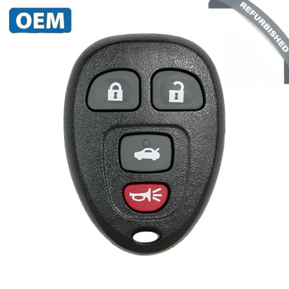 2005-2012 GM Chevrolet / 4-Button Keyless Entry Remote / PN: 15252034 / KOBGT04A (OEM Recase)