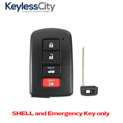 2012-2019 Toyota / 4-Button Smart Key SHELL / HYQ14FBA (AFTERMARKET)
