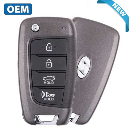 2021 Hyundai Elantra 4 Buttons Remote Flip Key / 433MHz / 95430-AA000 / NYOMBEC4TX2004 (OEM)