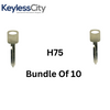 10 X H75 - FORD 8 CUT Key Blank - Test Key Blade (AFTERMARKET) (BUNDLE OF 10)