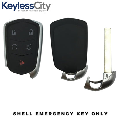 2015-2019 Cadillac / 5-Button Smart Key SHELL For HYQ2AB, HYQ2EB (AFTERMARKET)