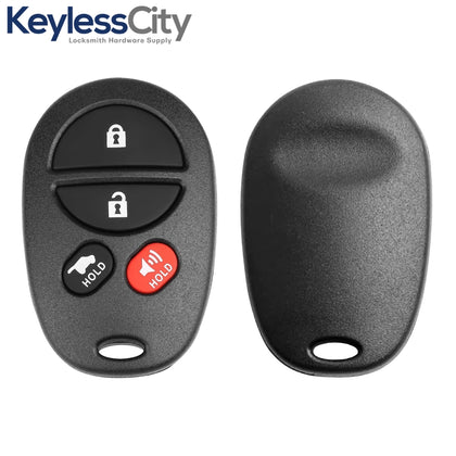 2008-2017 Toyota / 4-Button Keyless Entry Remote / GQ43VT20T (AFTERMARKET)