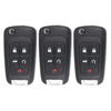 3 X 2010-2019 GM / 5-Button Flip Key SHELL For OHT01060512 (Bundle of 3)