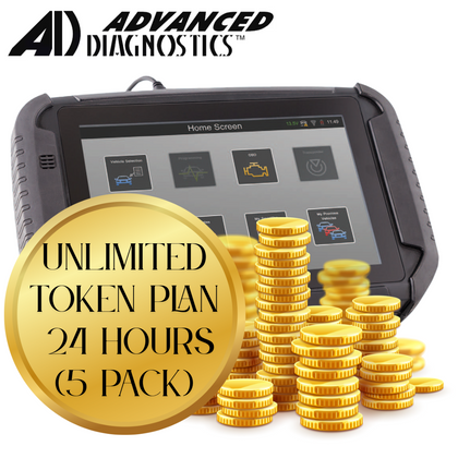 Advanced Diagnostics - 24 Hour UNLIMITED Token Plan for the SMART Pro Key Programmer - 5 pack - ( machine sold separately )