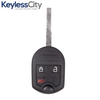 2015-2019 Ford Fiesta / 3-Button Remote Head Key / CWTWB1U793 (AFTERMARKET)