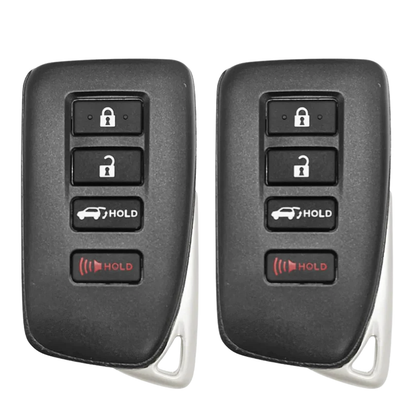 2 X 2020-2021 Lexus NX300h NX200T LX570 RX350 RX450 / 4-Button Smart Key / PN: 89904-48V80 / HYQ14FLB (AFTERMARKET) (BUNDLE OF 2)