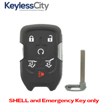 2015-2020 GM / 6-Button Smart Key SHELL / PN: 13584513 / HYQ1AA, HYQ1EA (AFTERMARKET)