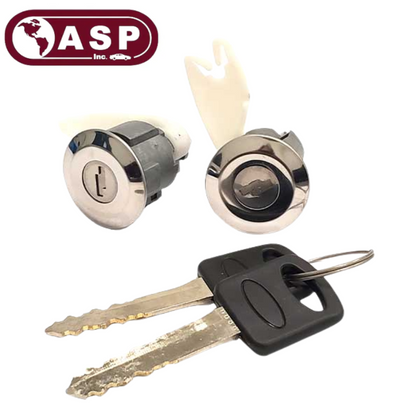 1986-1995 Ford Mercury Mazda / H54 / 10 Cut / Driver & Passengers / Door Lock Cylinder / Coded / Chrome / DP-42-122 (ASP)