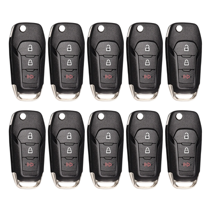 10 X 2015-2022 Ford / 3-Button Flip Key / PN: 164-R8130 / N5F-A08TAA (AFTERMARKET) (BUNDLE OF 10)