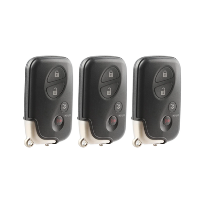 3 X 2006-2012 Lexus / 4-Button Remote Smart Key SHELL / HYQ14AAB HYQ14ACX HYQ14AAF (AFTERMARKET) (Bundle of 3)