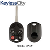 2011-2019 Ford / 4-Button HS Remote Head Key Shell / HU101 / OUCD6000022 (Aftermarket)