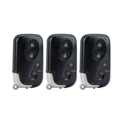 3 X 2006-2012 Lexus / 4-Button Remote Smart Key SHELL / HYQ14AAB HYQ14ACX HYQ14AAF (AFTERMARKET) (Bundle of 3)