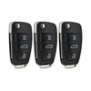 3 X 2006-2015 Audi / 3-Button Flip Key SHELL For IYZ-3314 (AFTERMARKET) (Bundle of 3)