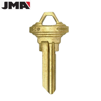 Schlage SC8 / 1145E 5-Pin Key Blank - Brass (JMA SLG-11E)
