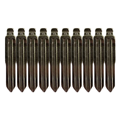 10 X KEYDIY - HY14 - Flip Key Blade - #15 - For Xhorse / Keydiy Universal Remote Flip Keys (Bundle of 10)