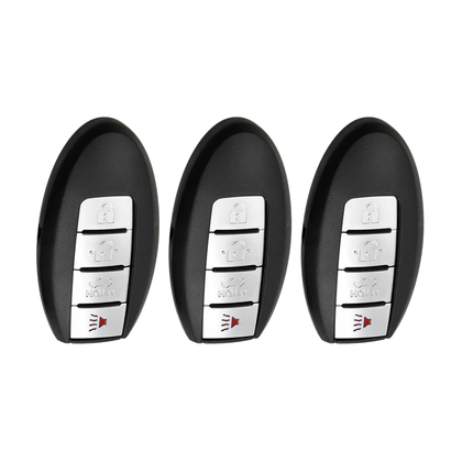 3 X 2013-2019 Nissan / 4-Button Smart Key SHELL / KR5S180144014 (AFTERMARKET) (Bundle of 3)