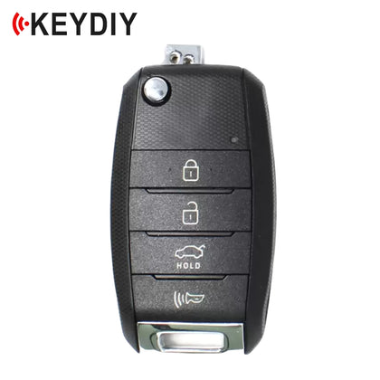 KEYDIY - Kia Style - 4-Button Flip Key Blank - Black (KD-B19-3-1)