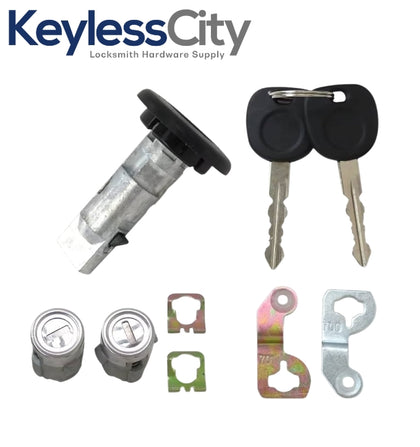 2003 - 2009 GM / Ignition Door Lock Kit / Coded / 7012945 (Aftermarket)