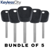 5 X 2008-2020 GM - B120 / B121 Transponder Key (46 Circle + Chip) (AFTERMARKET) (BUNDLE OF 5)