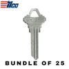 25 X Ilco - SC4-NP SCHLAGE Key Blank (BUNDLE OF 25)