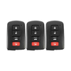 3 X 2012-2019 Toyota / 4-Button Smart Key SHELL / HYQ14FBA (AFTERMARKET) (Bundle of 3)