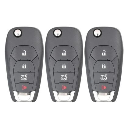 3 X 2016 - 2019 Chevrolet Cruze / 4-Button Flip Key SHELL For LXP-T004 (AFTERMARKET) (Bundle of 3)