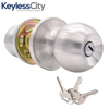 Kwikset High Safety Tubular Mortise Cylinder Door Knob Lock - Satin Silver