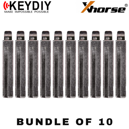 10 X KEYDIY - HY18 - Flip Key Blade - #129 - For Xhorse / Keydiy Universal Remote Flip Keys (BUNDLE OF 10)