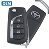 2018-2023 Toyota Camry Corolla 4 Buttons Remote Flip Key / 312.10 / 314.35MHz / 89070-06790 / HYQ12BGF (OEM Refurbished)