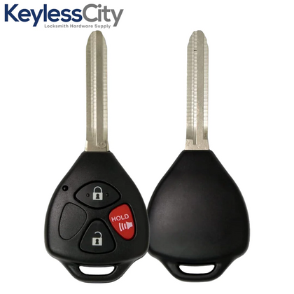 2015-2019 Toyota Yaris / 3-Button Remote Head Key / PN: 89070-52G50 / HYQ12BBY (H Chip) (AFTERMARKET)