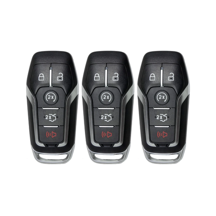 3 X 2013-2018 Ford / 5-Button Smart Key SHELL For M3N-A2C31243800, M3N-A2C31243300 (AFTERMARKET) (Bundle of 3)