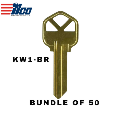 50 X Ilco - KW1-BR KWIKSET Key Blank (BUNDLE OF 50)