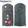 2006-2015 Mazda / 4-Button Flip Key / PN: BBM4-67-5RY / BGBX1T478SKE125-01 (AFTERMARKET)