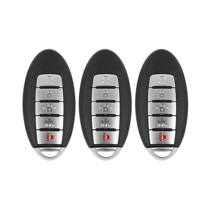 3 X 2009-2019 Nissan / 5-Button Smart Key SHELL / KR5S180144014 (Bundle of 3)