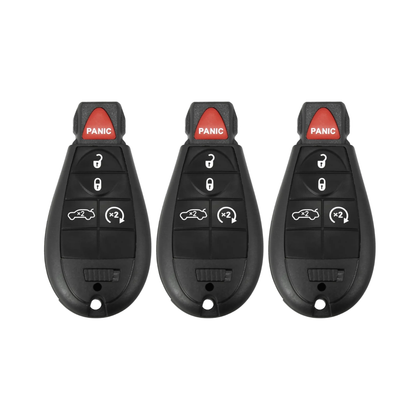 3 X 2008-2019 Chrysler Dodge Jeep VW 5-Button Fobik Key SHELL For IYZ-C01C (AFTERMARKET) (Bundle of 3)