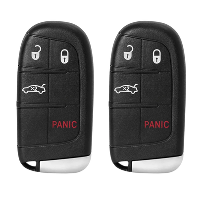 2 X 2015-2023 Dodge Chrysler / 4-Button Smart Key / PN: 68394196AA / M3M-40821302 M3N-40821302 (AFTERMARKET) (BUNDLE OF 2)