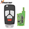 XHorse XNAU02EN Audi Style / 4-Button Universal Remote Flip Key / VVDI Key Tool (Wireless)