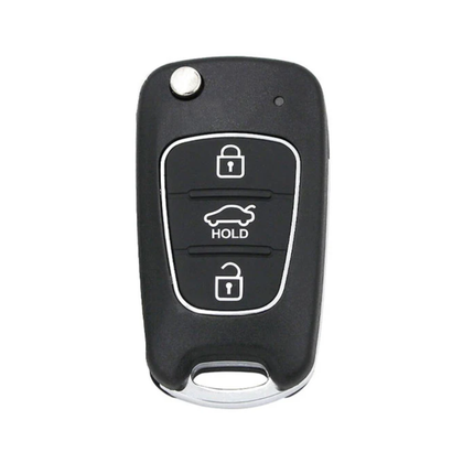 KEYDIY - Hyundai / Kia Style - 3-Button Flip Key Blank w/ Integrated Chip (KD-NB04 )