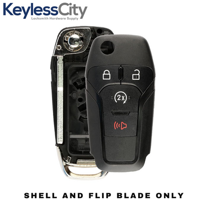 2013-2016 Ford Fusion Flip Key SHELL For N5F-A08TAA W/ Remote Start (AFTERMARKET)