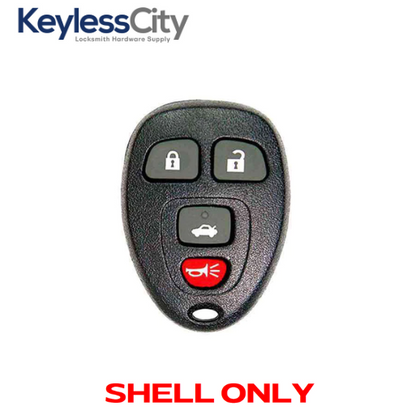 2004-2013 GM 4-Button Keyless Entry Remote SHELL For KOBGT04A - Black (AFTERMARKET)