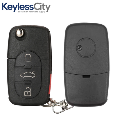 1998-2002 VW / 4-Button Flip Key / HLO1J0959753F / (AFTERMARKET)