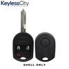 2011-2019 Ford / 3-Button Remote Head Key Shell / H75 / OUCD6000022