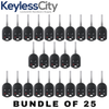 25 X 2012-2018 Ford / 4-Button Remote Head Key Shell / HU101 / OUCD6000022 CWTWB1U793 (Bundle of 25)